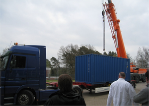 Отправка первой партии контейнеров установки SANS-2 из Германии в Россию